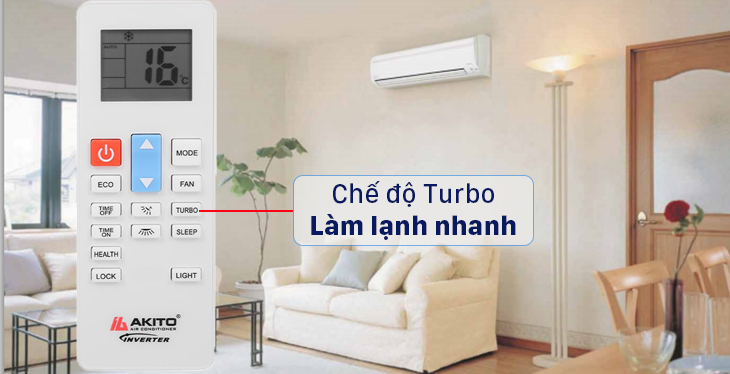Chế độ Turbo trên máy lạnh Akito Chế độ Turbo trên máy lạnh Akito