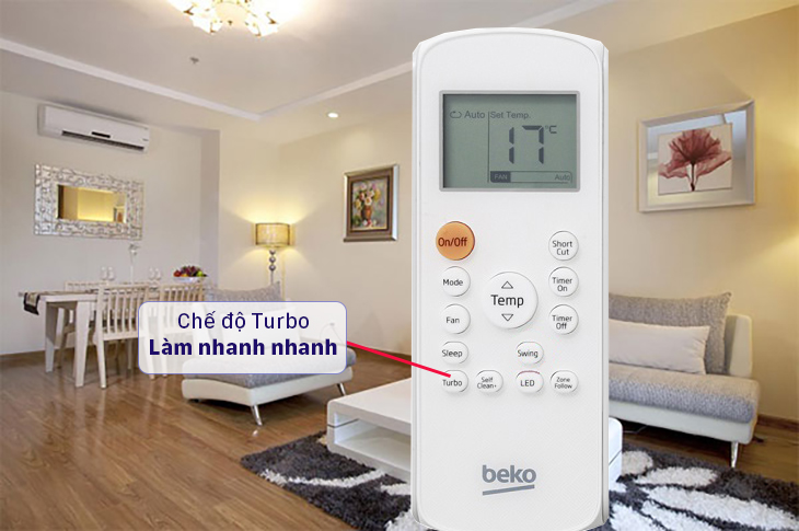 Chế độ Turbo trên máy lạnh Beko Chế độ Turbo trên máy lạnh Beko