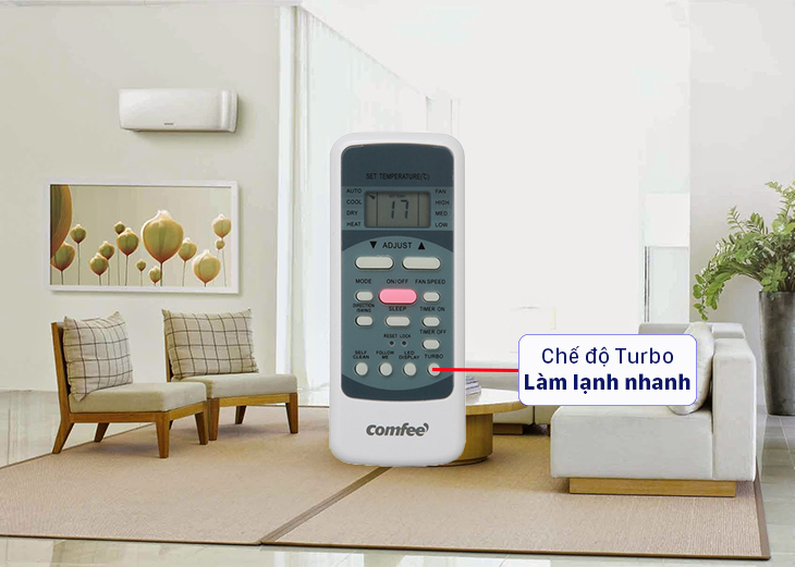 Chế độ Turbo trên máy lạnh Comfee Chế độ Turbo trên máy lạnh Comfee