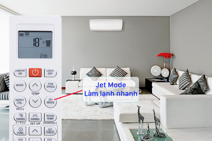 Chế độ Jet Mode làm lạnh nhanh Chế độ Jet Mode làm lạnh nhanh