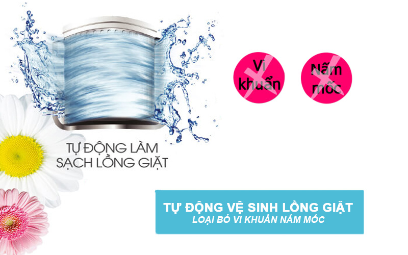 Chức năng tự động vệ sinh lồng giặt Chức năng tự động vệ sinh lồng giặt