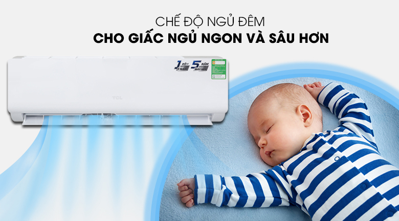 Máy lạnh TCL TAC-N09CS/KC41 - Chế độ ngủ đêm Máy lạnh TCL TAC-N09CS/KC41 - Chế độ ngủ đêm