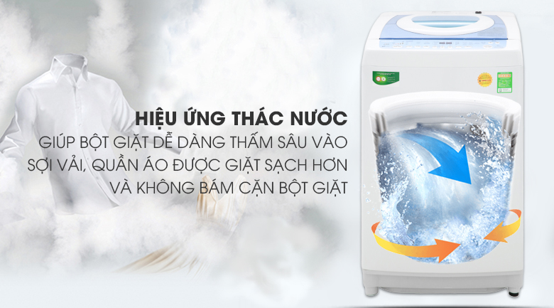 Hiệu ứng thác nước - Máy giặt Toshiba Inverter 9kg AW-DC1005CV Hiệu ứng thác nước - Máy giặt Toshiba Inverter 9kg AW-DC1005CV