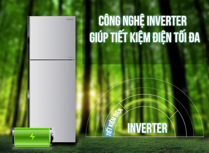 Công nghệ Inverter hiện đại giúp cho tủ lạnh Hitachi R-H200PGV4 có thể giảm đi những lãng phí về điện năng Công nghệ Inverter hiện đại giúp cho tủ lạnh Hitachi R-H200PGV4 có thể giảm đi những lãng phí về điện năng