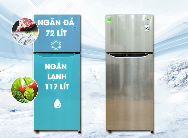 Tủ lạnh LG GN-L205PS có thiết kế sang trọng Tủ lạnh LG GN-L205PS có thiết kế sang trọng