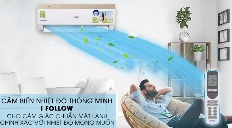Cảm biến I-Feel - Máy lạnh Aqua Inverter 1 HP AQA-KCRV9VKS Cảm biến I-Feel - Máy lạnh Aqua Inverter 1 HP AQA-KCRV9VKS