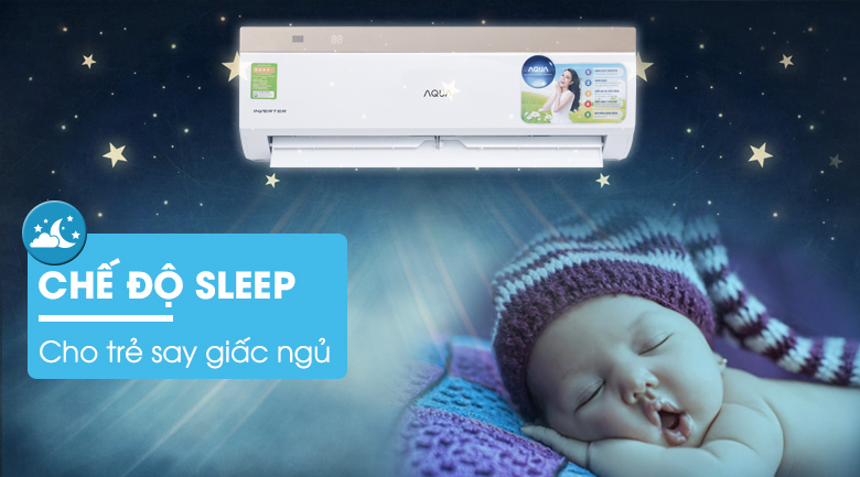 Chế độ ngủ đêm - Máy lạnh Aqua Inverter 1 HP AQA-KCRV9VKS Chế độ ngủ đêm - Máy lạnh Aqua Inverter 1 HP AQA-KCRV9VKS