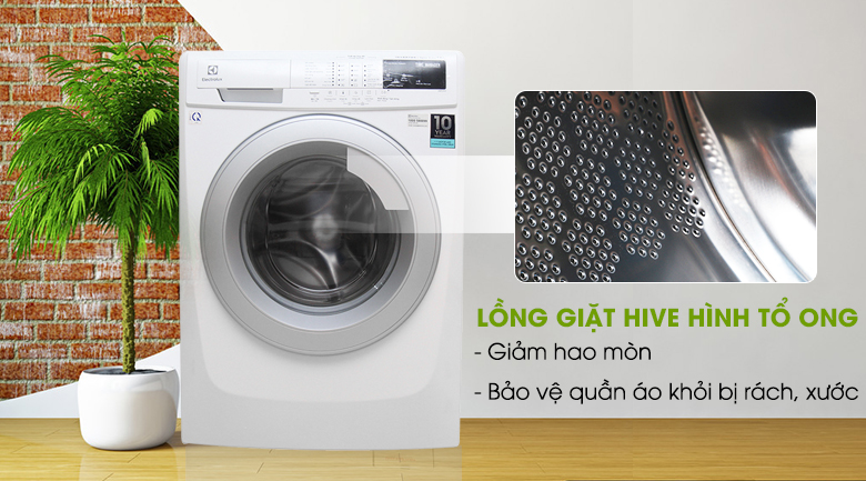 Lồng giặt HIVE hình tổ ong - Máy giặt Electrolux Inverter 7.5 kg EWF10744 Lồng giặt HIVE hình tổ ong - Máy giặt Electrolux Inverter 7.5 kg EWF10744