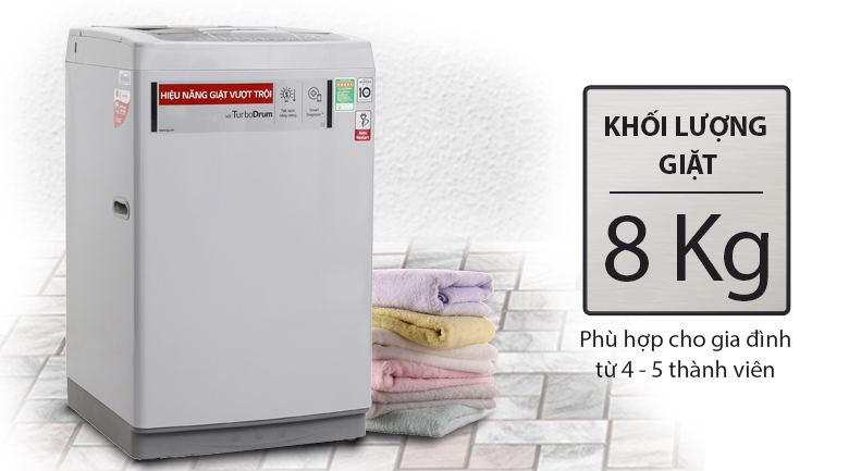 Máy giặt LG Inverter 8 kg T2108VSPM Máy giặt LG Inverter 8 kg T2108VSPM