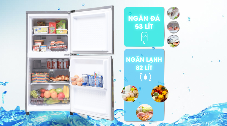 Tủ lạnh Panasonic 135 lít NR-BJ158SSV1 - Dung tích Dung tích - Tủ lạnh Panasonic 135 lít NR-BJ158SSV1