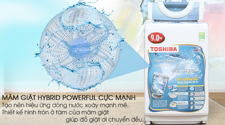 Mâm giặt Hybrid powerful - Máy giặt Toshiba Inverter 9kg AW-DC1005CV Mâm giặt Hybrid powerful - Máy giặt Toshiba Inverter 9kg AW-DC1005CV