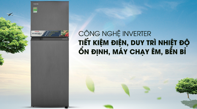 Tiết kiệm điện hơn với công nghệ Inverter - Tủ lạnh Toshiba Inverter 233 lít GR-A28VS (DS) Tiết kiệm điện hơn với công nghệ Inverter - Tủ lạnh Toshiba Inverter 233 lít GR-A28VS (DS)