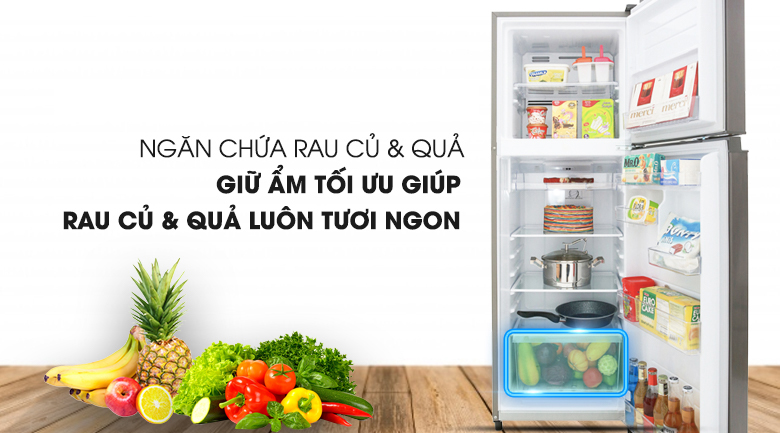 Ngăn rau củ quả giữ ẩm tối ưu - Tủ lạnh Toshiba Inverter 233 lít GR-A28VS (DS) Ngăn rau củ quả giữ ẩm tối ưu - Tủ lạnh Toshiba Inverter 233 lít GR-A28VS (DS)